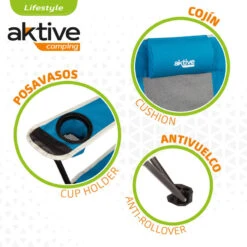 Chaise Longue Pliante De Camping Aktive -Pêche Fournitures Magasin chaise longue pliante de camping aktive 3