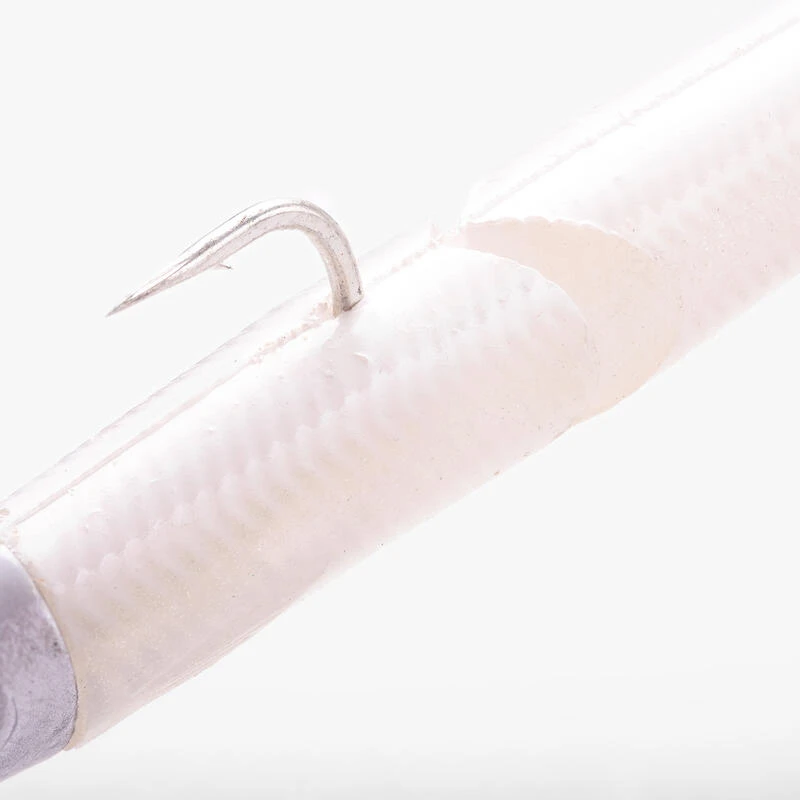 COMBO Leurres Souples Slug Lançon SLUGEELO 130 10gr Doré/Blanc 6 COMBO Leurres Souples Slug Lançon SLUGEELO 130 10gr Doré/Blanc – Image 4