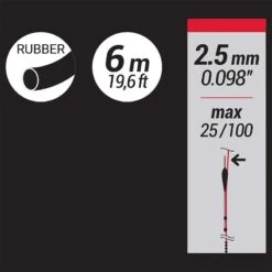 ELASTIQUE PLEIN 2,5 MM 6M -Pêche Fournitures Magasin elastique plein 25 mm 6m 2