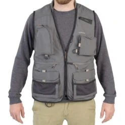 GILET De Pêche 500 Gris -Pêche Fournitures Magasin gilet de peche 500 gris 1