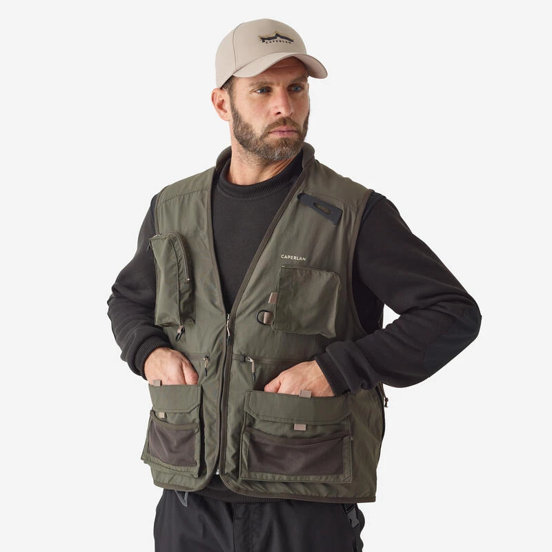 GILET De Pêche 500 Kaki 6 GILET De Pêche 500 Kaki – Image 4