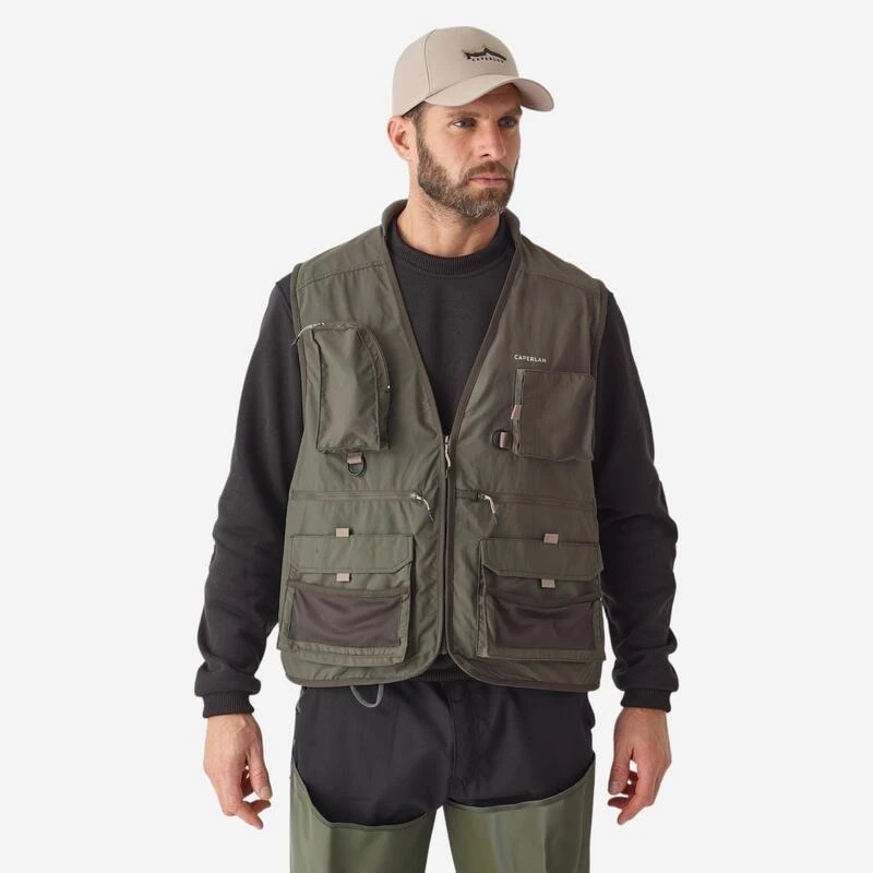 GILET De Pêche 500 Kaki 3 GILET De Pêche 500 Kaki