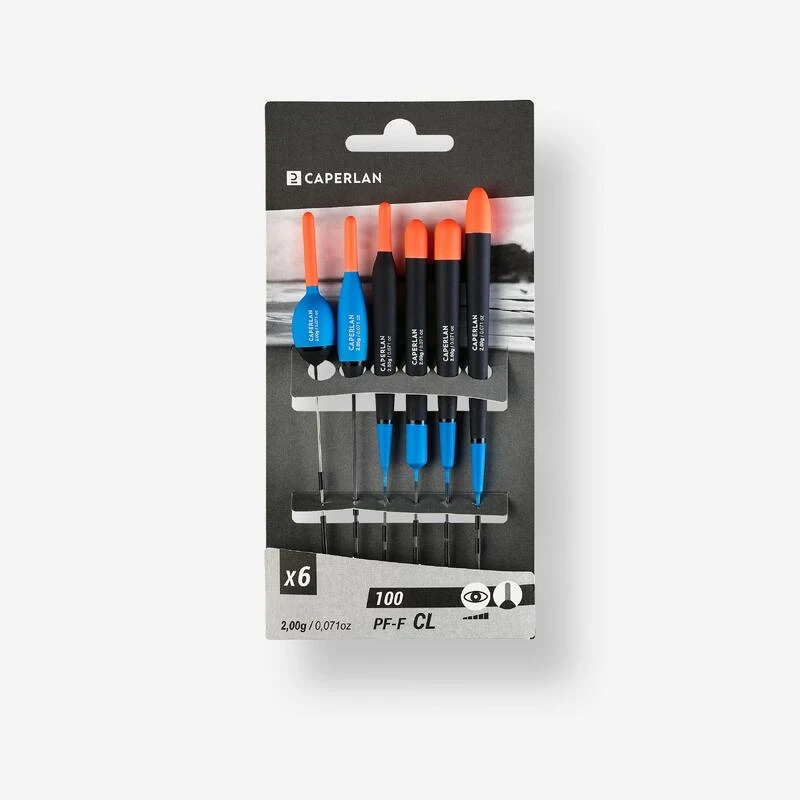 LOT DE 6 FLOTTEURS PECHE AU COUP F100 CL 2g 3 LOT DE 6 FLOTTEURS PECHE AU COUP F100 CL 2g
