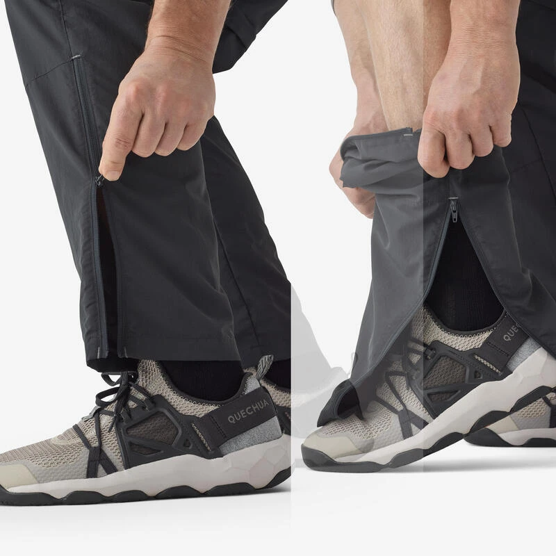 Pantalon De Pêche Convertible UPF50+ Homme - FT 500 ANTI-UV Gris 8 Pantalon De Pêche Convertible UPF50+ Homme - FT 500 ANTI-UV Gris – Image 6